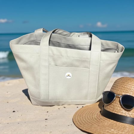 Premium Kalın Canvas Çanta 58cm - Büyük Boy Tote Bag, Seyahat, Spor, Alışveriş ve Bebek Çantası