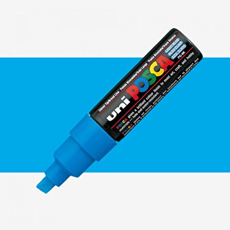 Uni Posca Marker Kalem PC-8K (8mm) Açık Mavi