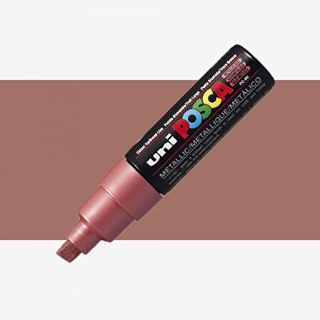 Uni Posca Marker Kalem PC-8K (8mm) Metalik Kırmızı