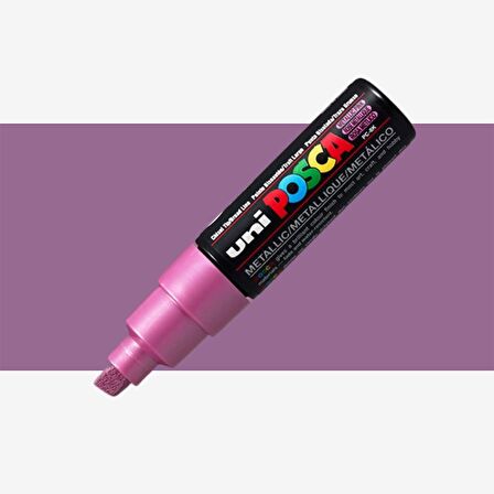 Uni Posca Marker Kalem PC-8K (8mm) Metalik Pembe