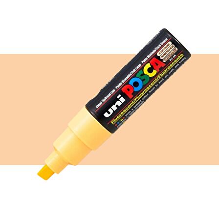 Uni Posca Marker Kalem PC-8K (8mm) Fosforlu Açık Turuncu