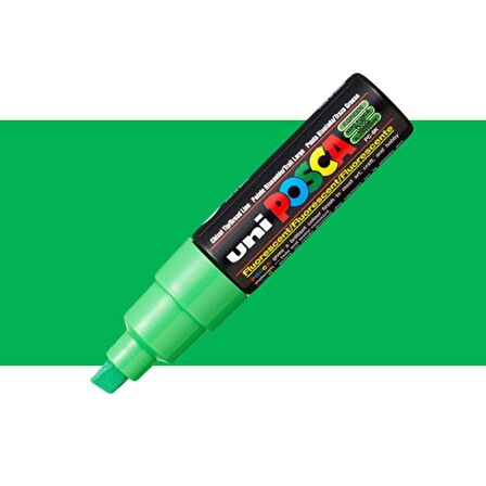 Uni Posca Marker Kalem PC-8K (8mm) Fosforlu Yeşil