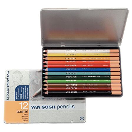 Van Gogh Pastel Kalem 12 Renk Metal Kutu