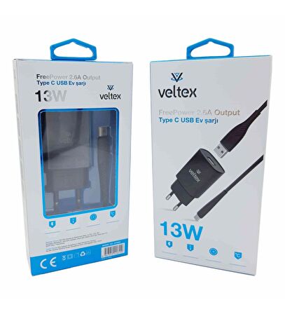 13W 2.6A TYPE-C Şarj Aleti Veltex VTX002