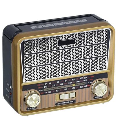 RADYO NOSTALJİ ŞARJLI PİLLİ BT/USB/SD/AUX/FM CAMERON CM-1967BT