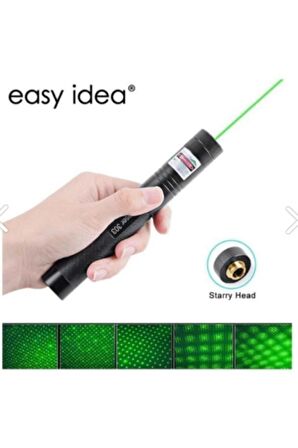 artworkanatolia Green Laser Pointer Şarjlı Güçlü Yeşil Lazer Metal Kasa