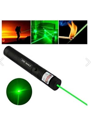 artworkanatolia Green Laser Pointer Şarjlı Güçlü Yeşil Lazer Metal Kasa