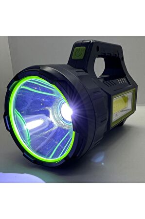 Ps-t95 10w Uzun Menzilli Solar Panelli Usb Ultra Güçlü Ledli Şarjlı Feneri