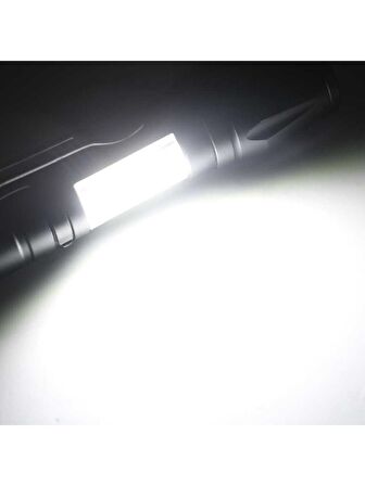 Yeni Model 2500 Lumens + 5W COB LED USB Lion Şarjlı Ultra Güçlü Q5 XPE Su Geçirmez Şarjlı El Feneri