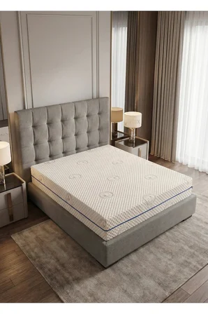 Cotton Premium Fermuarlı Yatak Kılıfı 80x200 Koruyucusu %100 Pamuklu Kılıf Kapitone Tek Kişilik