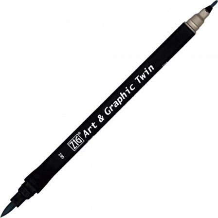 Zig Art & Graphic Twin TUT-80 Fırça Uçlu Marker Blue Gray 083