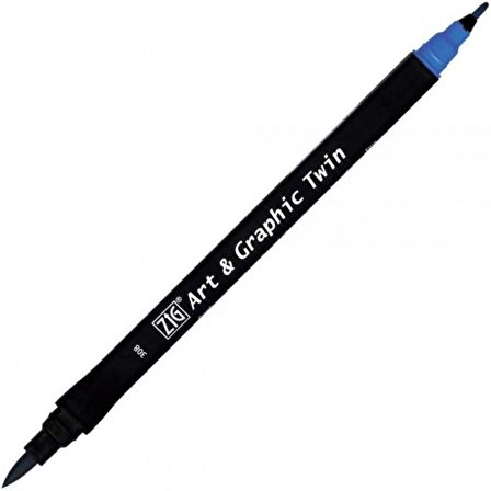Zig Art & Graphic Twin TUT-80 Fırça Uçlu Marker Cornflour Blue 308