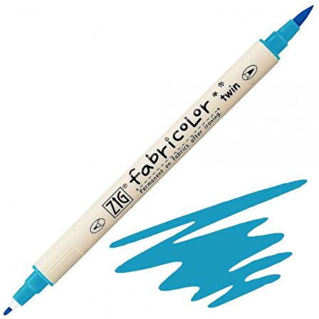 Zig Fabricolor Marker Twin Kumaş Kalemi Light Blue 031