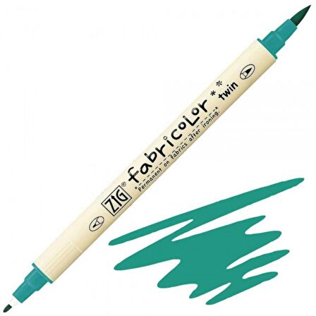 Zig Fabricolor Marker Twin Kumaş Kalemi Turquoise Green 042