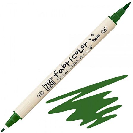 Zig Fabricolor Marker Twin Kumaş Kalemi Green 040