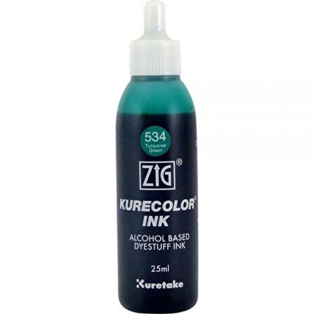 Zig Kurecolor Refill Ink Mürekkep 25ml 534 Turquoise Green