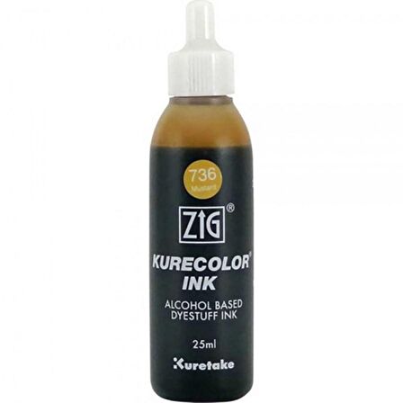 Zig Kurecolor Refill Ink Mürekkep 25ml 736 Mustard