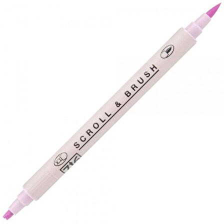 Zig Scroll & Brush Pen Çift Çizgi Kaligrafi Kalemi Candy Pink 206