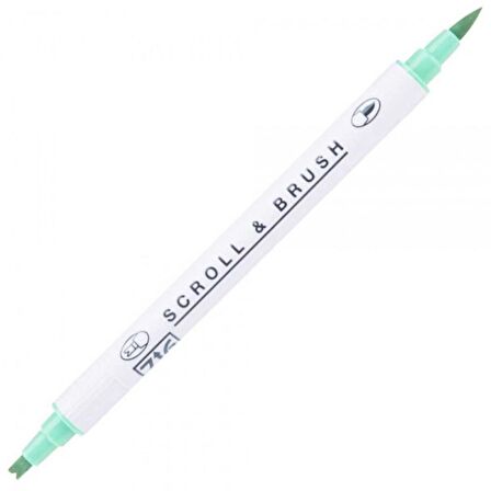 Zig Scroll & Brush Pen Çift Çizgi Kaligrafi Kalemi Pale Mint 403