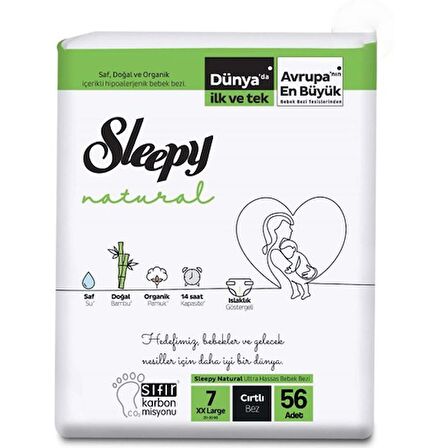 Sleepy Natural 7 Numara XX Large 112'li Cırtlı Bez