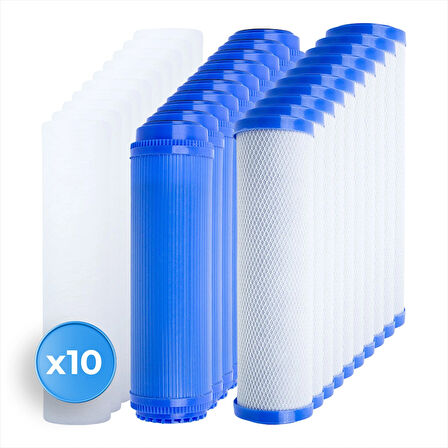 Açık Kasa Su Arıtma Cihazı Ön Filtre Set 10 Takım