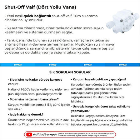 Su Arıtma Cihazı Shutoff Valf (Dört Yollu Vana)