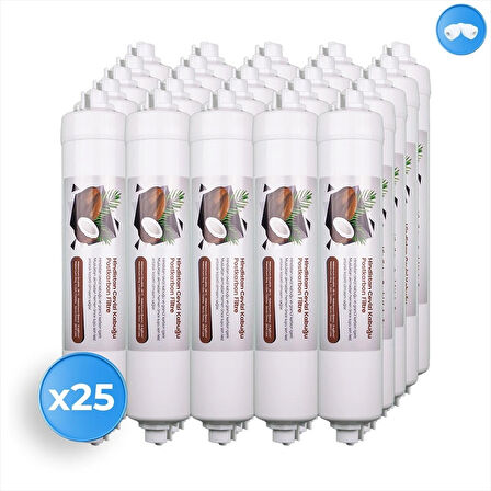 Su Arıtma Cihazı Coconut Eco Post Carbon Tatlandırıcı Filtre 25 Adet