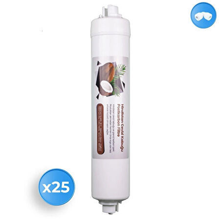 Su Arıtma Cihazı Coconut Eco Post Carbon Tatlandırıcı Filtre 25 Adet