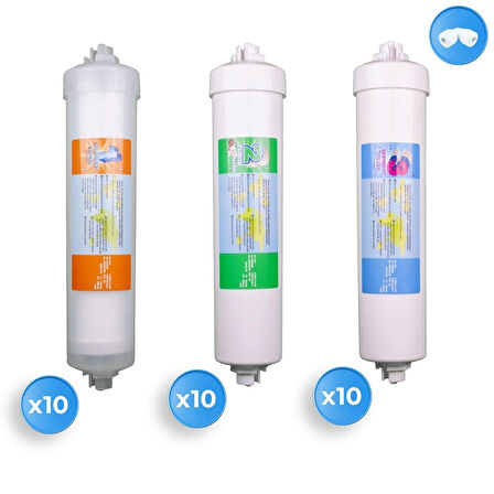 Su Arıtma Cihazı Premium Inline Ön Filtre Set 10 Takım