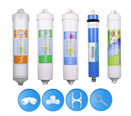 Su Arıtma Cihazı Membranlı İnline 5'li Filtre Set