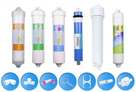 Su Arıtma Cihazı Membranlı İnline 5'li Filtre Set ve Yenileme Kiti