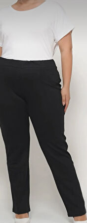 KADIN BELİ LASTİKLİ ÖNÜ DİKİŞLİ CEPLİ İNCE PENYE PANTOLON