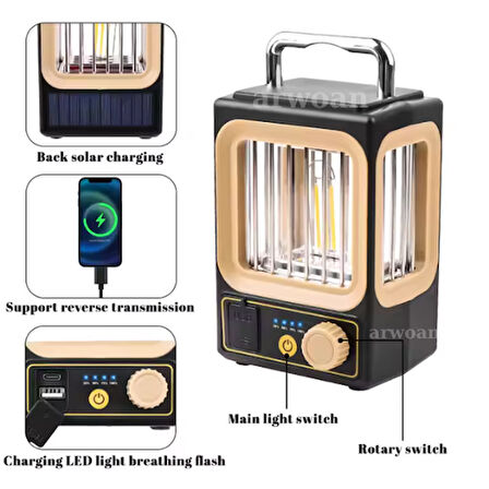 arwoan hs-8039 Şarj Edilebilir LED Kamp Lambası