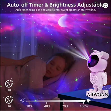 Bluetooth müzik hoparlör yıldız uzay projektör gece lambası çocuklar hediye ev dekor için