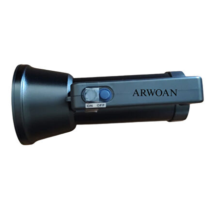 GK6697 Uzun Menzilli LED Projektör Fener | 10W Güçlü Aydınlatma | 7 Saat Çalışma Süresi | Taşınabilir Şarjlı El Feneri