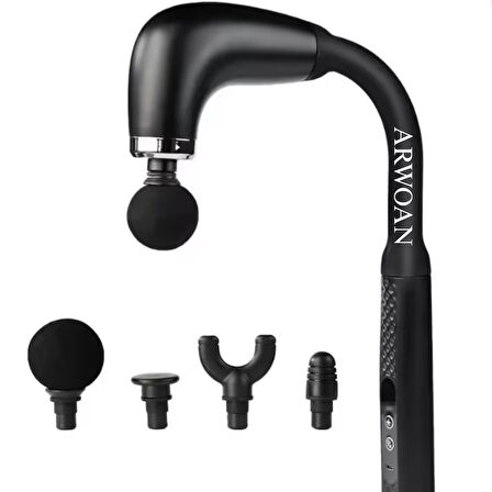 ARWOAN Masaj Tabancası Derin Doku Kas Gevşetici, Sessiz Motor, 4 Başlık Aparatı ile Profesyonel Masaj Cihazı