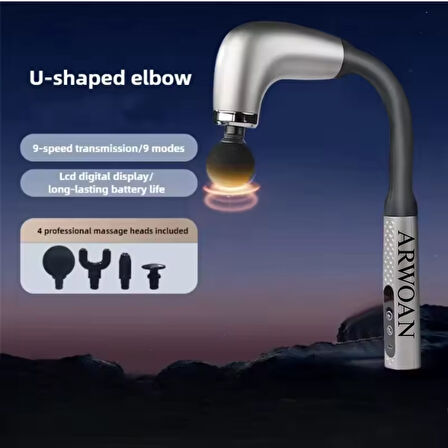 ARWOAN Masaj Tabancası Derin Doku Kas Gevşetici, Sessiz Motor, 4 Başlık Aparatı ile Profesyonel Masaj Cihazı