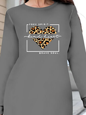 Kadın Uzun Kollu Bisiklet Yaka Desenli Viskon Iki Iplik Bluz