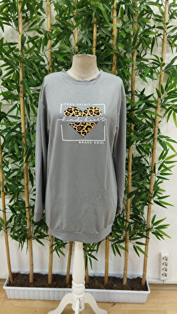 Kadın Uzun Kollu Bisiklet Yaka Desenli Viskon Iki Iplik Bluz