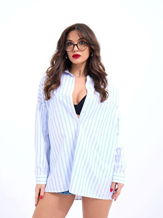 5213 GÖMLEK-LOS ANGELES ÇİZGİLİ