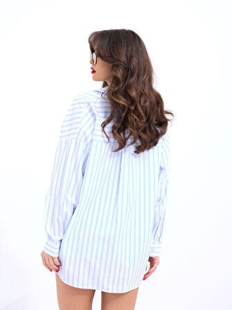 5213 GÖMLEK-LOS ANGELES ÇİZGİLİ