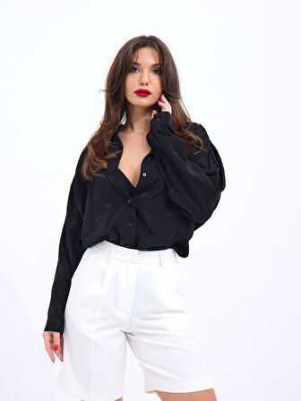 Eteği Gül Detay Madonna Yaka Elbise 2863