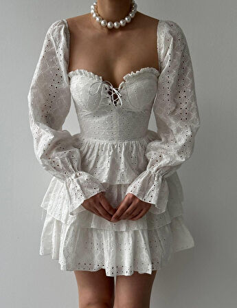 Oxfo Göğüs Bağlamalı Elbise