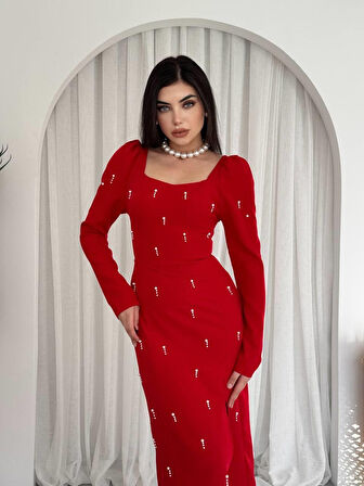 Akit İnci Detaylı Elbise