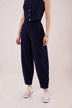 Havuç Kesim Lacivert Pantolon