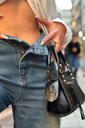 Siyah Comfy Jeans Pantolon