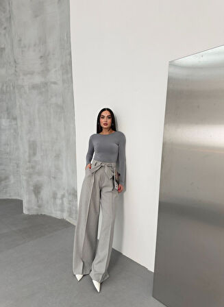 Sante Çi̇zgi̇li̇ Bel Kuşakli Palazzo Pantolon