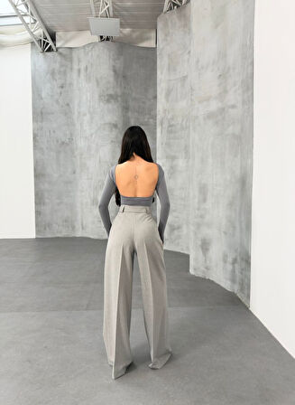 Sante Çi̇zgi̇li̇ Bel Kuşakli Palazzo Pantolon