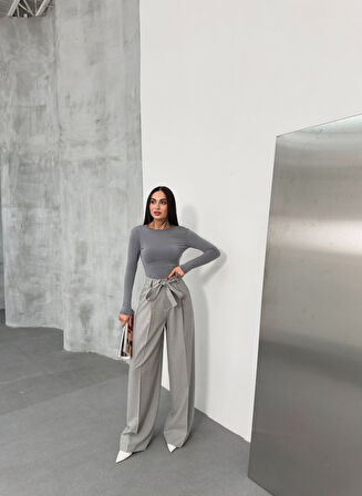 Sante Çi̇zgi̇li̇ Bel Kuşakli Palazzo Pantolon