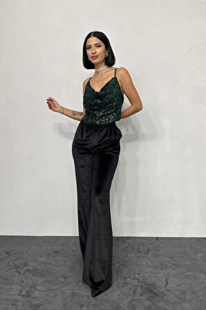 Gold Askılı Degaje Bluz